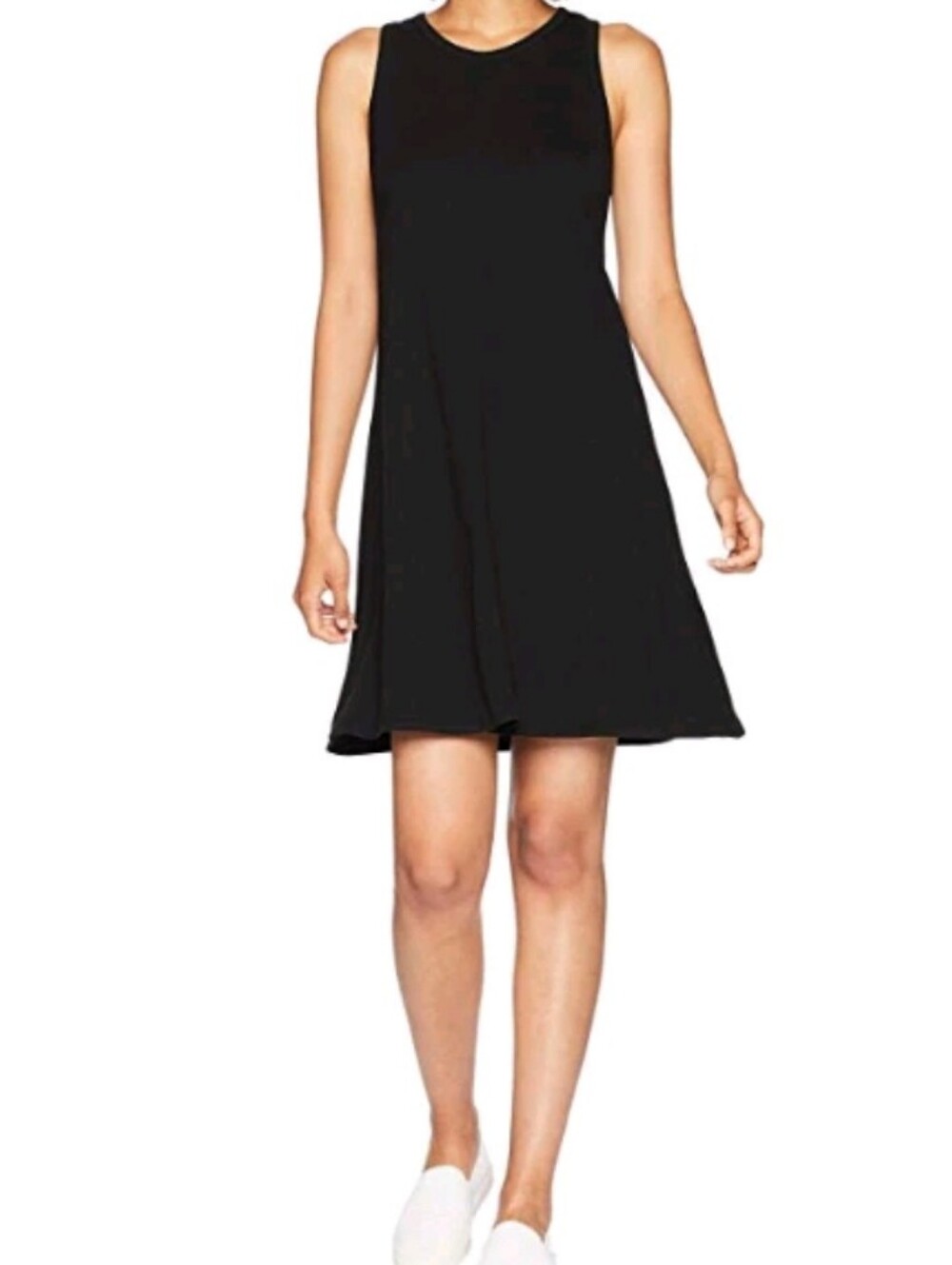 NWOT Three Dots Heritage Knit A-Line Tank Dress Black Small